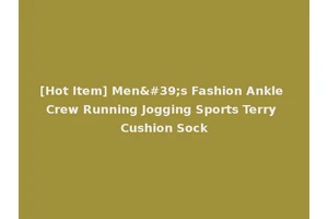 [Hot Item] Men's Fashion Ankle Crew Running Jogging Sports Terry Cushion Sock