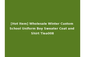 [Hot Item] Wholesale Winter Custom School Uniform Boy Sweater Coat and Shirt Tiea008