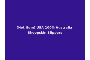[Hot Item] USA 100% Australia Sheepskin Slippers