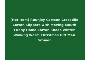 [Hot Item] Ruunjoy Cartoon Crocodile Cotton Slippers with Moving Mouth Funny Home Cotton Shoes Winter Walking Warm Christmas Gift Men Women