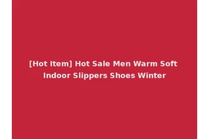 [Hot Item] Hot Sale Men Warm Soft Indoor Slippers Shoes Winter