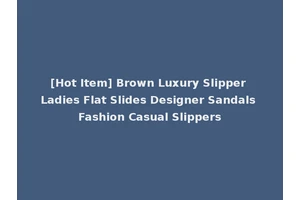 [Hot Item] Brown Luxury Slipper Ladies Flat Slides Designer Sandals Fashion Casual Slippers