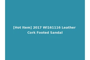 [Hot Item] 2017 Wl161116 Leather Cork Footed Sandal