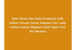 [Hot Item] Hot Sale Products Soft Indoor House Home Slippers for Lady Cotton Guest Slippers with Open Toe for Women