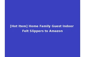 [Hot Item] Home Family Guest Indoor Felt Slippers to Amazon
