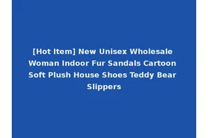 [Hot Item] New Unisex Wholesale Woman Indoor Fur Sandals Cartoon Soft Plush House Shoes Teddy Bear Slippers