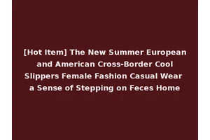 [Hot Item] The New Summer European and American Cross-Border Cool Slippers Female Fashion Casual Wear a Sense of Stepping on Feces Home