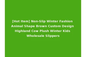 [Hot Item] Non-Slip Winter Fashion Animal Shape Brown Custom Design Highland Cow Plush Winter Kids Wholesale Slippers