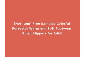 [Hot Item] Free Samples Colorful Polyester Warm and Soft Footwear Plush Slippers for Adult