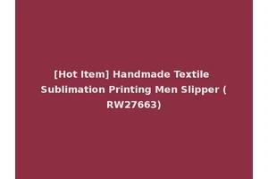 [Hot Item] Handmade Textile Sublimation Printing Men Slipper (RW27663)