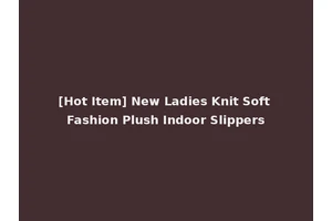 [Hot Item] New Ladies Knit Soft Fashion Plush Indoor Slippers
