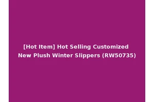 [Hot Item] Hot Selling Customized New Plush Winter Slippers (RW50735)