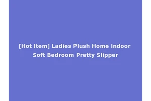 [Hot Item] Ladies Plush Home Indoor Soft Bedroom Pretty Slipper