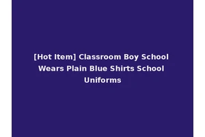 [Hot Item] Classroom Boy School Wears Plain Blue Shirts School Uniforms