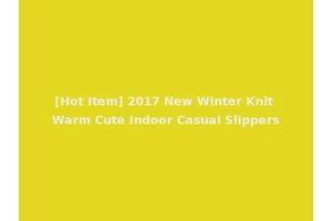 [Hot Item] 2017 New Winter Knit Warm Cute Indoor Casual Slippers