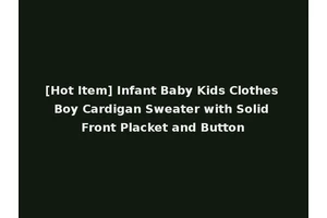 [Hot Item] Infant Baby Kids Clothes Boy Cardigan Sweater with Solid Front Placket and Button