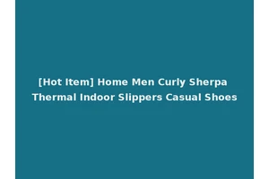 [Hot Item] Home Men Curly Sherpa Thermal Indoor Slippers Casual Shoes