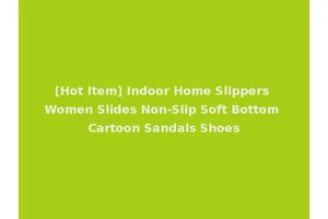 [Hot Item] Indoor Home Slippers Women Slides Non-Slip Soft Bottom Cartoon Sandals Shoes