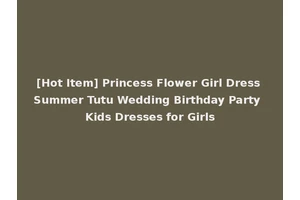 [Hot Item] Princess Flower Girl Dress Summer Tutu Wedding Birthday Party Kids Dresses for Girls