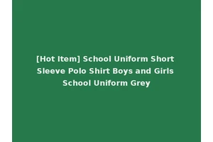 [Hot Item] School Uniform Short Sleeve Polo Shirt Boys and Girls School Uniform Grey