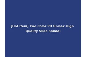 [Hot Item] Two Color PU Unisex High Quality Slide Sandal
