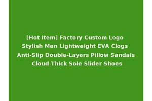[Hot Item] Factory Custom Logo Stylish Men Lightweight EVA Clogs Anti-Slip Double-Layers Pillow Sandals Cloud Thick Sole Slider Shoes