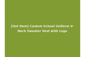 [Hot Item] Custom School Uniform V-Neck Sweater Vest with Logo