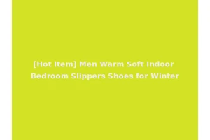 [Hot Item] Men Warm Soft Indoor Bedroom Slippers Shoes for Winter