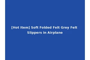 [Hot Item] Soft Folded Felt Grey Felt Slippers in Airplane