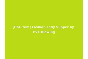 [Hot Item] Fashion Lady Slipper by PVC Blowing