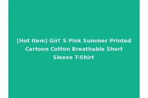 [Hot Item] Girl′ S Pink Summer Printed Cartoon Cotton Breathable Short Sleeve T-Shirt