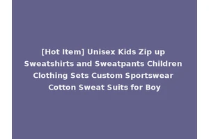 [Hot Item] Unisex Kids Zip up Sweatshirts and Sweatpants Children Clothing Sets Custom Sportswear Cotton Sweat Suits for Boy