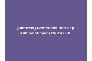 [Hot Item] New Model Non-Slip Rubber Slipper (RW25067B)