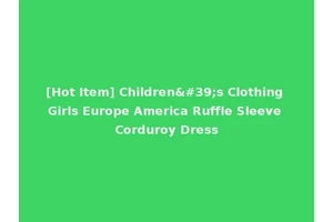 [Hot Item] Children's Clothing Girls Europe America Ruffle Sleeve Corduroy Dress