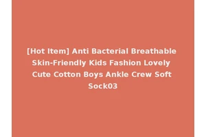 [Hot Item] Anti Bacterial Breathable Skin-Friendly Kids Fashion Lovely Cute Cotton Boys Ankle Crew Soft Sock03