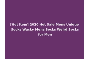 [Hot Item] 2020 Hot Sale Mens Unique Socks Wacky Mens Socks Weird Socks for Men