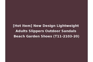 [Hot Item] New Design Lightweight Adults Slippers Outdoor Sandals Beach Garden Shoes (T11-2103-20)
