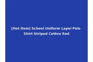[Hot Item] School Uniform Lapel Polo Shirt Striped Cotton Red