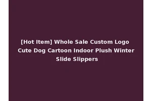 [Hot Item] Whole Sale Custom Logo Cute Dog Cartoon Indoor Plush Winter Slide Slippers
