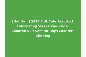 [Hot Item] 2023 Soft Cute Assorted Colors Long Sleeve Two-Piece Children Suit Sets for Boys Children Clothing
