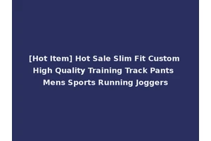 [Hot Item] Hot Sale Slim Fit Custom High Quality Training Track Pants Mens Sports Running Joggers