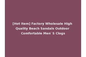 [Hot Item] Factory Wholesale High Quality Beach Sandals Outdoor Comfortable Men′ S Clogs