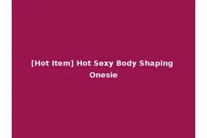 [Hot Item] Hot Sexy Body Shaping Onesie