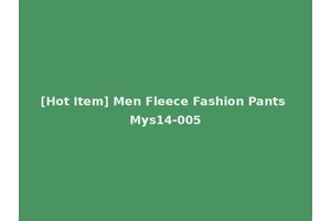 [Hot Item] Men Fleece Fashion Pants Mys14-005