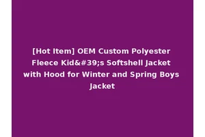 [Hot Item] OEM Custom Polyester Fleece Kid's Softshell Jacket with Hood for Winter and Spring Boys Jacket