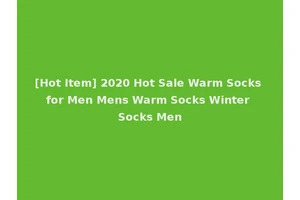 [Hot Item] 2020 Hot Sale Warm Socks for Men Mens Warm Socks Winter Socks Men