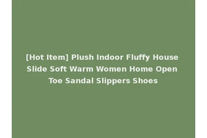 [Hot Item] Plush Indoor Fluffy House Slide Soft Warm Women Home Open Toe Sandal Slippers Shoes
