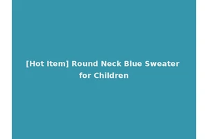 [Hot Item] Round Neck Blue Sweater for Children