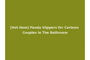 [Hot Item] Panda Slippers for Cartoon Couples in The Bathroom