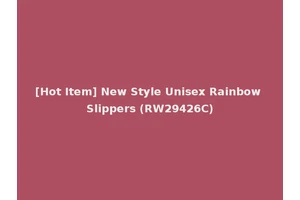 [Hot Item] New Style Unisex Rainbow Slippers (RW29426C)